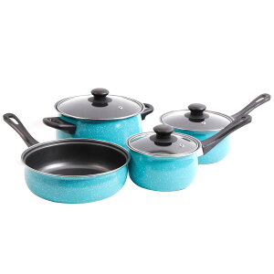 [RDY] [] Gibson Home LZ}7_Zbgi^[RCYu[ [yVCOʔ] | Gibson Home Casselman 7 Piece Cookware Set in Turquoise