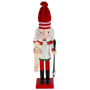 [RDY] [] Northlight 14 "ԂƔ̖ؐXL[ENX}X݊l` [yVCOʔ] | Northlight 14" Red and White Wooden Skiing Christmas Nutcracker
