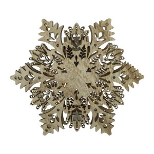 [] 8.5 "炩߂ꂽuE̓dr̐̌̃NX}XEc[Egbp[-mȃCg [yVCOʔ] | 8.5" Pre-Lit Brown Battery Operated Snowflake Christmas Tree Topper - C