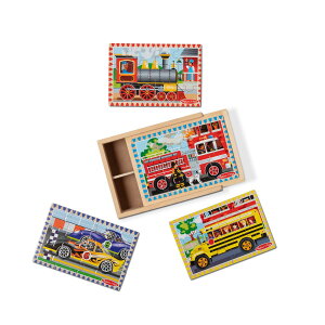 [RDY] [] Melissa & Doug 蕨 4-in-1 ؐWO\[pY [{bNX (48s[X) - FSCF؍ς [yVCOʔ] | Melissa & Doug Vehicles 4-in-1 Wooden Jigsaw Puzzles in a Storage Box (48 pcs) - FSC Certifie