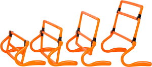 [RDY] [��������] Trademark Innovations �ɂ�钲�߉\�ȃX�s�[�h�g���[�j���O�n�[�h��5�Z�b�g (�I�����W) [�y�V�C�O�ʔ�] | Set of 5 Adjustable Speed Training Hurdles By Trademark Innovations (Orange)
