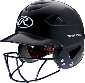 [] Rawlings N[t obeBOwbg tFCX}XNtblCr[blp [yVCOʔ] | Rawlings Coolflo Batting Helmet with Facemask | Navy | Adult