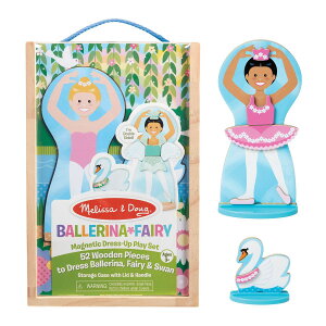 [] Melissa & Doug o[iƗdChXAbvʖؐl`ƔĐZbg (52 pc) ӂ [yVCOʔ] | Melissa & Doug Ballerina And Fairy Magnetic Dress-Up Double-Sided Wooden Doll