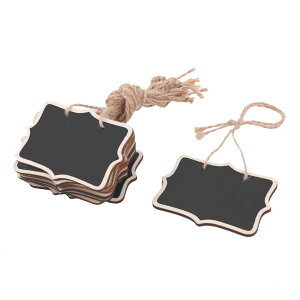 [RDY] [] Lb`ؐbZ[WXgO݂荕12pcs [yVCOʔ] | Kitchen Wooden Message Memo String Hanging Chalkboard Blackboard 12pcs