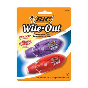 [] BIC Ce[vAA2JEg [yVCOʔ] | BIC Wite-Out Brand Mini Twist Correction Tape, White, 2 Count
