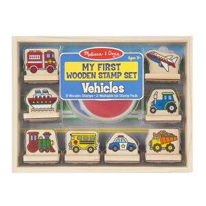 [] Melissa & Doug ͂߂Ă̖ؐX^vZbg 蕨 [yVCOʔ] | Melissa & Doug My First Wooden Stamp Set - Vehicles