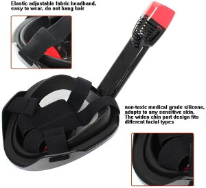 [RDY] [] ttFCXVm[P}XN 180 Chr[ C[W[u[Y GoProΉ ܂~߁ERh~fUC (X[/~fBA) [yVCOʔ] | Full Face Snorkel Mask 18