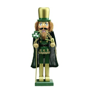 [RDY] [] 15 "O[S[hbNEIuEUEACbVENX}X݊l` [yVCOʔ] | 15" Green and Gold Luck of the Irish Christmas Nutcracker