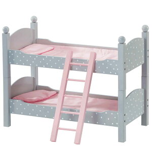 [RDY] [] Olivia's Little World 18C`h[ ؐRo[`u2ixbh O[ [yVCOʔ] | Olivia's Little World 18" Doll Wooden Convertible Bunk Bed, Gray
