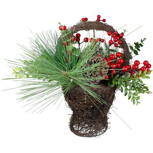 [RDY] [] Northlight 15 "[J̏уx[̐lHIȃNX}X̃uhE̖؂̃oXPbg- 15 [yVCOʔ] | Northlight 15" Eucalyptus Pine and Berry Artificial Christmas Grapevine Basket - 15