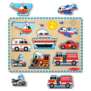 [] Melissa & Doug 蕨TEhpY - ̏oؐyOpY (8s[X) [yVCOʔ] | Melissa & Doug Vehicles Sound Puzzle - Wooden Peg Puzzle With Sound Effects (8 Pcs)