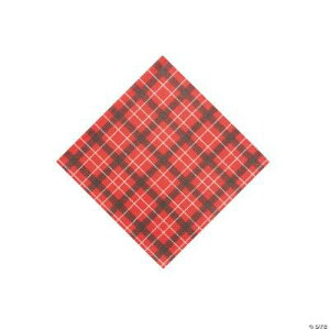 [RDY] [] ^[^`FbNivLiT^jAp[eB[piACZXHANX}XA20 [yVCOʔ] | Tartan Napkin- W/ Botanical Santa, Party Supplies, Licensed Tableware, C