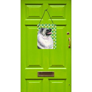 [] Keeshond St. Patricks Day Shamrock |[g[g Ǌ|܂̓hA|vg [yVCOʔ] | Keeshond St. Patricks Day Shamrock Portrait Wall or Door Hanging Prints