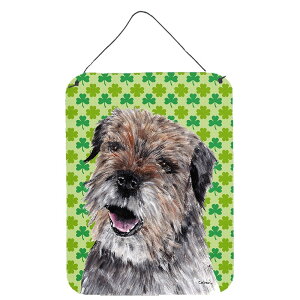 [RDY] [��������] �{�[�_�[�e���A ���b�L�[�V�������b�N �Z���g�p�g���b�N�X�f�[ �Ǌ|���E�h�A�|���v�����g [�y�V�C�O�ʔ�] | Border Terrier Lucky Shamrock St. Patricks Day Wall or Door Hanging Prints