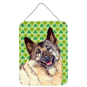 [] mEF[WGNnEhpgbNXf[VbNёǊ|܂̓hA|vg [yVCOʔ] | Norwegian Elkhound St. Patricks Day Shamrock Portrait Wall or Door H