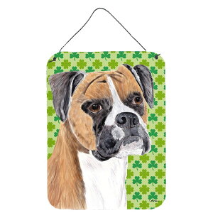 [] {NT[ pgbN̓ VbN̏ё Ǌ|܂̓hA|vg [yVCOʔ] | Boxer St. Patrick's Day Shamrock Portrait Wall or Door Hanging Prints