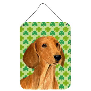 [RDY] [] _bNXtg pgbN̓ VbN̏ё Ǌ|܂̓hA|vg [yVCOʔ] | Dachshund St. Patrick's Day Shamrock Portrait Wall or Door Hanging Prints