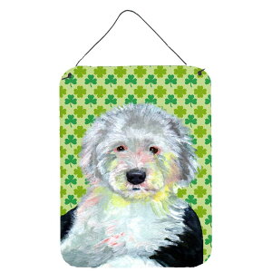 [RDY] [] I[hCObVV[vhbO pgbN̓ VbN̏ё Ǌ|܂̓hA|vg [yVCOʔ] | Old English Sheepdog St. Patricks Day Shamrock Portrait Wall o