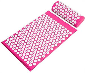 [RDY] [] BalanceFrom wK}bgZbgiwƎ̒ɂ݊ɘaAؓoɃ}bT[Wp [yVCOʔ] | BalanceFrom Acupressure Yoga Mat and Pillow Set for Back and Neck Pain Relief and Muscle Relaxatio