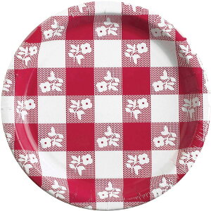[RDY] [] xbhEMKEv[g 25 [yVCOʔ] | Red Gingham Plates, 25pk
