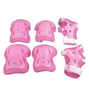 [RDY] [] 6 pbNqTCNO [[XP[g vX`bNIGveN^[ pbh sN [yVCOʔ] | 6-Pack Kids Cycling Roller Skating Plastic Wrist Elbow Knee Protector Pads Pink