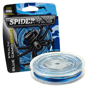 [] Spiderwire XeXu[JuChނ莅Au[JAeXgx65|hA300[h [yVCOʔ] | SpiderWire Stealth Blue Camo Braid Fishing Line, Blue Camo, 65 lb Test St