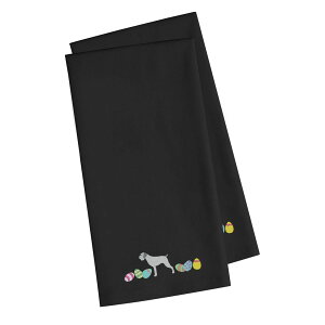 [RDY] [] hJLb`^I2Zbg [yVCOʔ] | Black Embroidered Kitchen Towel Set of 2