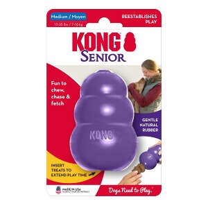 [] KONG ϋvVRS VjAp MTCY [yVCOʔ] | KONG Durable Natural Rubber Senior Dog Toy, Medium