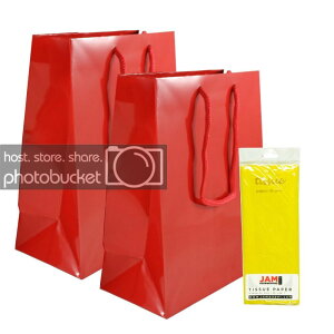 [RDY] [] JAMMtgobOA\[gAbhobO2CG[eBbVy[p[A3 [yVCOʔ] | JAM Gift Bag Assortment, 2 Red Bags & Yellow Tissue Paper, 3/Pack