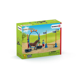 [] Schleich t@[E[h |j[EAWeBE[X Zbg [yVCOʔ] | Schleich Farm World Pony Agility Race Toy Playset