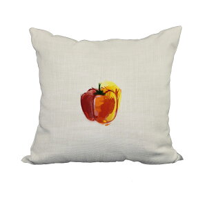 [RDY] [��������] 20 x 20 �C���` �y�b�p�[ �}�����ԃv�����g�����|���G�X�e�������l���̎������X���[���܂��B [�y�V�C�O�ʔ�] | 20 x 20 Inch Pepper Maroon Floral Print Decorative Polyester Throw Pillow with Linen