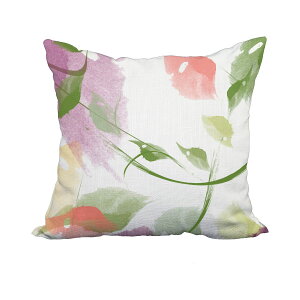 [��������] 20 x 20 �C���`�̎X��̉Ԃ̈�������z�̎��̑����I�ȃ|���G�X�e�������� [�y�V�C�O�ʔ�] | 20 x 20 Inch Coral Floral Print Decorative Polyester Throw Pillow with a Linen Texture