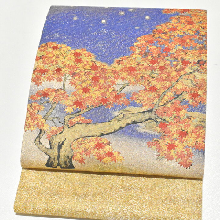 楽天市場】高級袋帯【秋用の帯／横山大観 紅葉】点描織 西陣織 とみや  