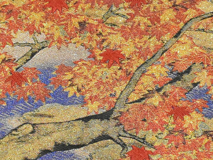 楽天市場】高級袋帯【秋用の帯／横山大観 紅葉】点描織 西陣織 とみや 