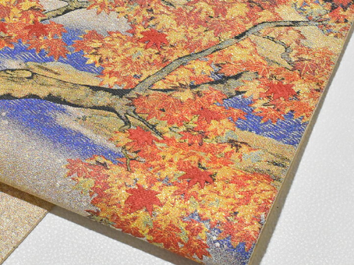 楽天市場】高級袋帯【秋用の帯／横山大観 紅葉】点描織 西陣織 とみや 