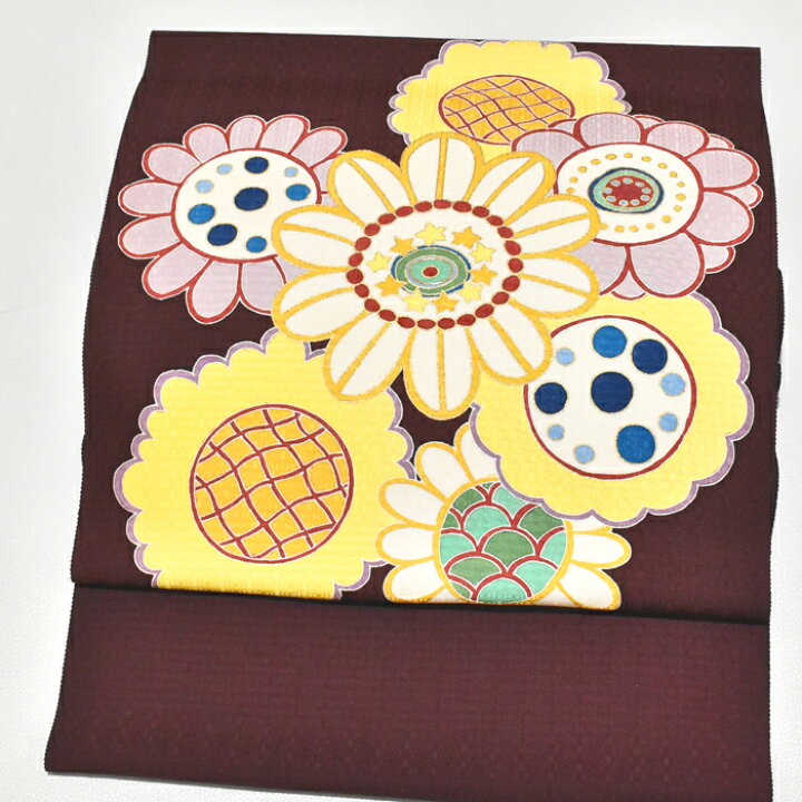 楽天市場】刺繍入染帯＜日本の絹＞九寸名古屋帯 高級白生地 特殊織 京 