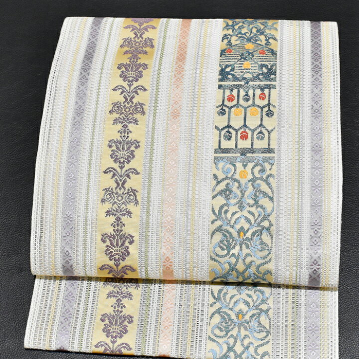 楽天市場】夏帯！本場筑前 博多織 筑前織物謹製 正絹 全通 紗八寸  