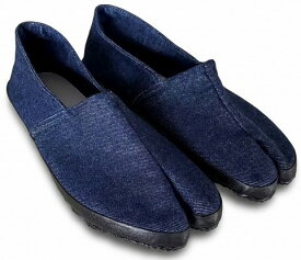 【新商品】倭紋ローファー地下足袋／デニムワッシャーインディゴ
