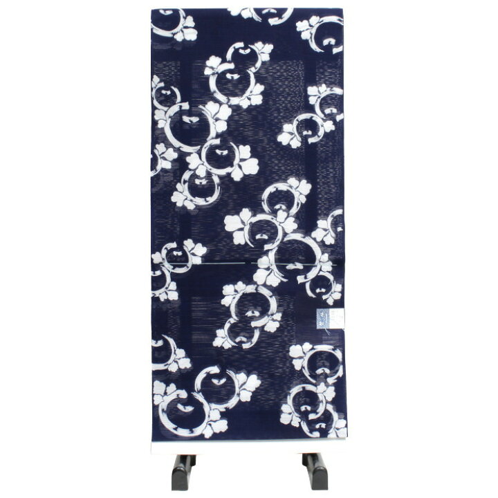 楽天市場】竺仙 浴衣 ちくせん 2025年 新柄 反物 ゆかた 綿絽 紺 地  