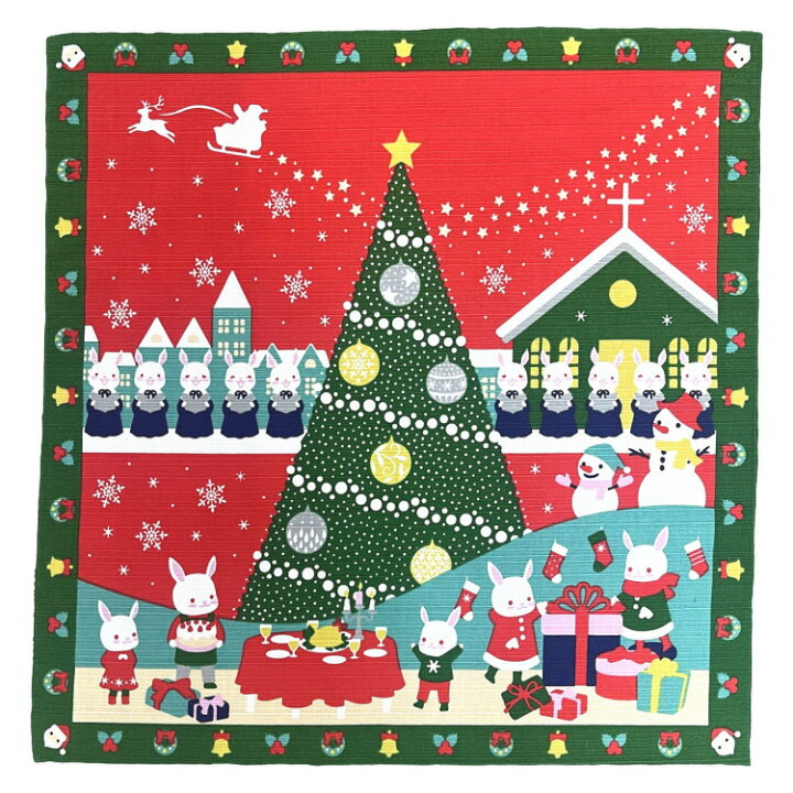 楽天市場】風呂敷 タペストリー クリスマス 小風呂敷 furoshiki 