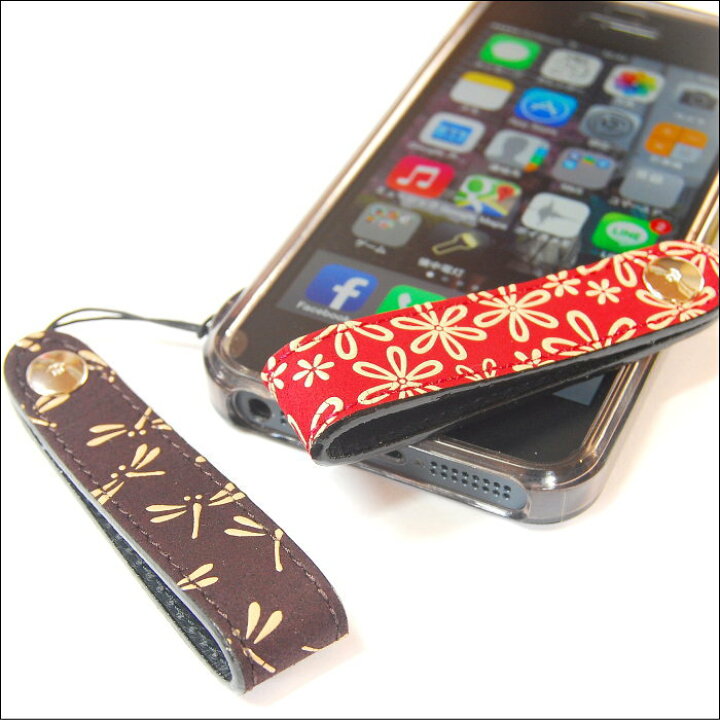 楽天市場 印傳屋 印伝 携帯ストラップ スマートフォンストラップ おしゃれ スマホストラップ 5018 本革 トンボ 和柄 和風 メンズ レディース 甲州印伝 山梨 和物屋 和物屋