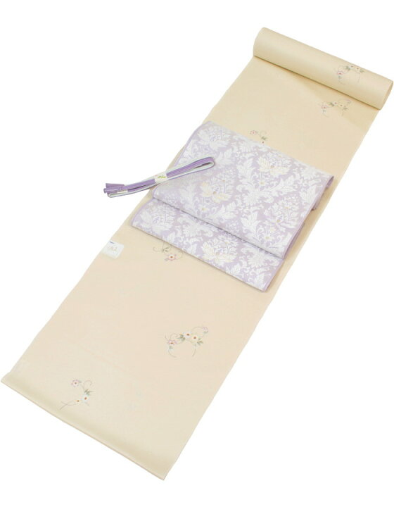 楽天市場】名古屋帯 正絹 九寸帯 10 ＜お仕立て込み＞ 白系 薄藤色 