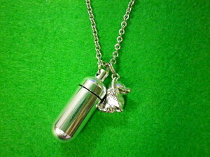 遺骨ペンダントカプセル 小日本スピッツステンレスあずきチェーン手元供養 スピッツ 仏具カプセル 遺毛 供養遺骨入れペンダント遺骨 アクセサリー