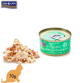 フィッシュ4 キャット (サバ＆イカ) 　缶　70g