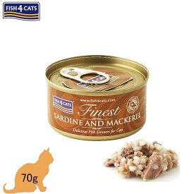 フィッシュ4 キャット (イワシ＆サバ) 　缶　70g