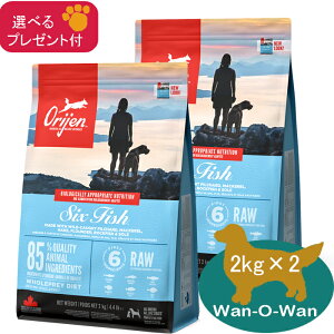 (5%OFF �N�[�|���L)�I���W�� ORIJEN �h�b�O�t�[�h 6�t�B�b�V�� 2kg×2(�I�ׂ�v���[���g�t)�y���K�i�z �J�i�_�Y ORIJEN �S���� �����h�{�H �S����p �����p �V�� �V�j�A ��� ORIGINAL �O���C���t���[