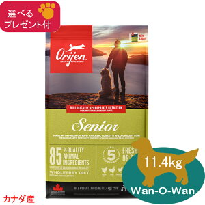 (5%OFF �N�[�|���L)�I���W�� ORIJEN �h�b�O�t�[�h �V�j�A 11.4kg(�I�ׂ�v���[���g�t) �y���K�i�z �J�i�_�Y �������� orijen SENIOR �V�� �V�j�A ����p �O���C���t���[ �����s�g�p