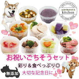 犬猫用カップごはん お祝いごちそう9種セット 鹿肉のミネストローネ 甘酒のムース いちごムース ラム肉のポトフ 大山鶏つくね 2色のスイートポテト 馬肉団子 ロールキャベツ 鹿ロースト あす楽 パピーからシニアまで大喜び！カンタン解凍レンチンOK！ 国産無添加 低カロリー