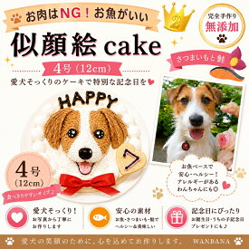 犬用の似顔絵ドッグケーキ SNS映え人気 無添加 バースデー 1頭描き 野菜と鮭生地 4号サイズ直径12センチ大 誕生日やプレゼントギフトに 幸せいっぱい心のこもった記念日おやつ 特別なお祝い オーダー 口コミ かわいい 小中大型犬 えさ ごはん フード