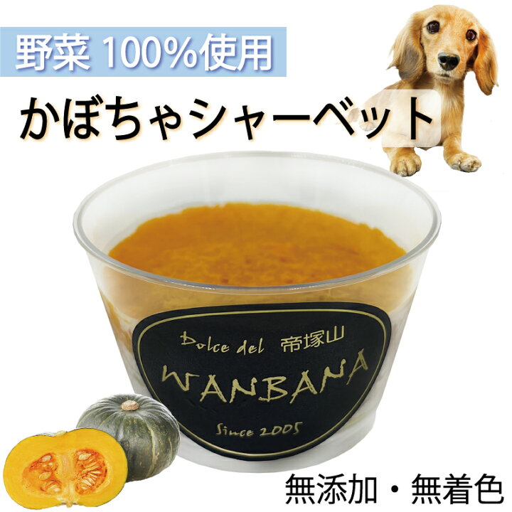楽天市場 犬のアイス かぼちゃシャーベット 80g 無添加 暑い 熱中症対策 食欲不振 夏バテ 体温調節 フルーツ 果物 野菜 ひんやり 冷たい 贈り物 ギフト プレゼント アレルギー対応 6600円以上送料無料 ワンバナ ペットフード Wanplus楽天市場店